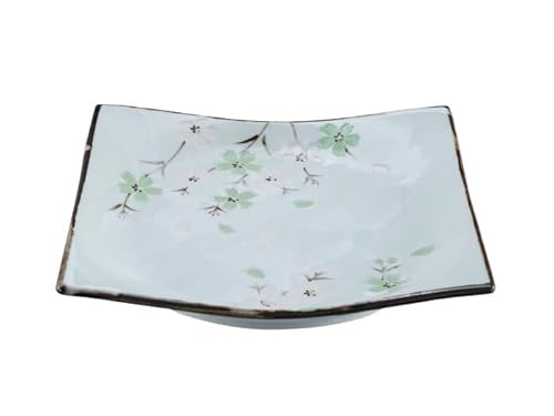 TOKYO DESIGN STUDIO - GREEN COSMOS SQUARE PLATE 17.5x17.5 CM von TOKYO design studio