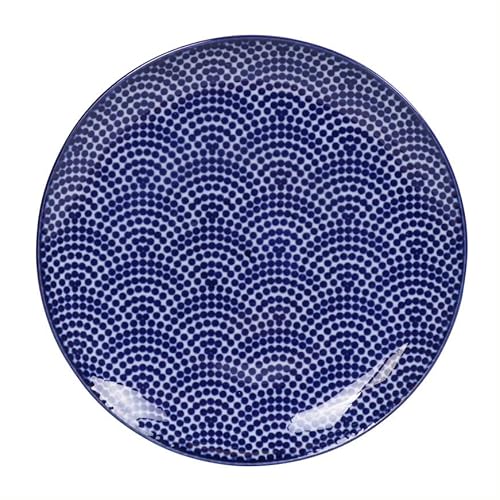TOKYO Design Studio Flacher Nippon Blue Punkte 16 x 2 cm von TOKYO design studio