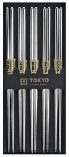 TOKYO design studio ESS-Stäbchen aus Edelstahl, 5-er Set, Stainless Steel, 22,5 cm lang TOKYO design studio ESS-Stäbchen aus Edelstahl, 5-er Set, Stainless Steel, 22,5 cm lang von TOKYO design studio