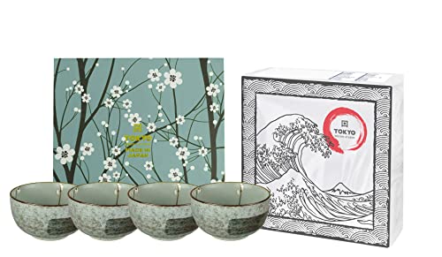 TOKYO design studio Green Soshun 4 Schalen-Set grün-weiß, Ø 13 cm, ca. 500 ml, asiatisches Porzellan, inkl. Geschenk-Verpackung und exklusiven Servietten TOKYO design studio Green Soshun 4 Schalen-Set grün-weiß, Ø 13 cm, ca. 500 ml, asiatisches Porzellan, inkl. Geschenk-Verpackung und exklusiven Servietten von TOKYO design studio