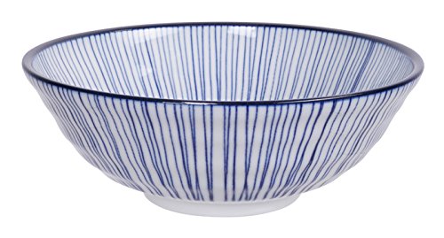 TOKYO design studio SOBA Schüssel Nippon Blue Linien 21 x 7.8 cm 1.1L von TOKYO design studio