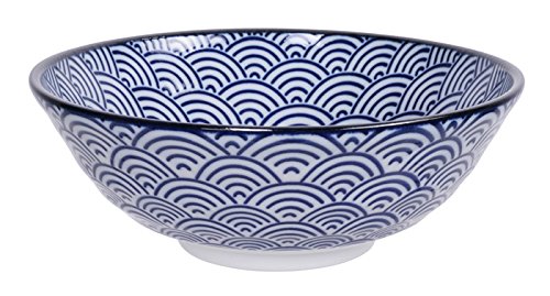 TOKYO design studio SOBA Schüssel Nippon Blue Wellen 21 x 7.8 cm 1.1L von TOKYO design studio