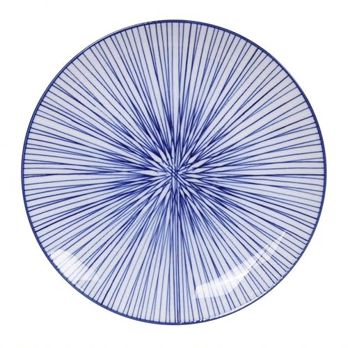TOKYO design studio Teller Nippon Blue Plate Linien 20,6 x 2,2 cm. von TOKYO design studio