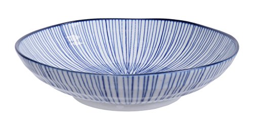 TOKYO design studio Teller Nudeln Nippon Blue Linien 21 x 5.2 cm von TOKYO design studio