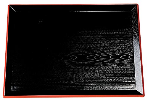 Tokio Design Studio ABS Lackkunst Tablett 45 x 33 cm schwarz/rot von TOKYO design studio