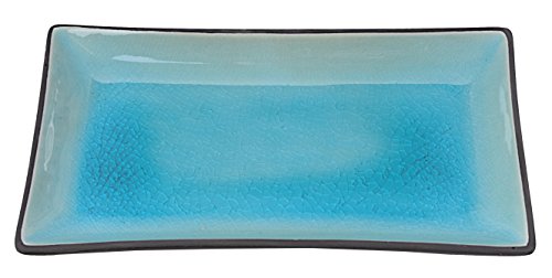 Tokio Design Studio Glassy türkis Teller, Porzellan, Blau, 21,5 x 12,7 cm von TOKYO design studio
