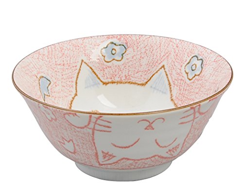 Tokio Design Studio Katze Schüssel 15,3 x 8 cm pink von TOKYO design studio