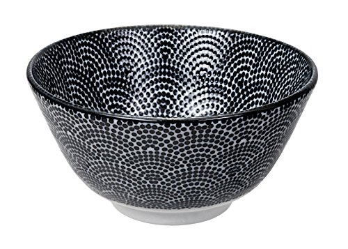 Tokio Design Studio Nippon schwarz Dots Reis Schale 12 x 6,4 cm, schwarz/weiß von TOKYO design studio