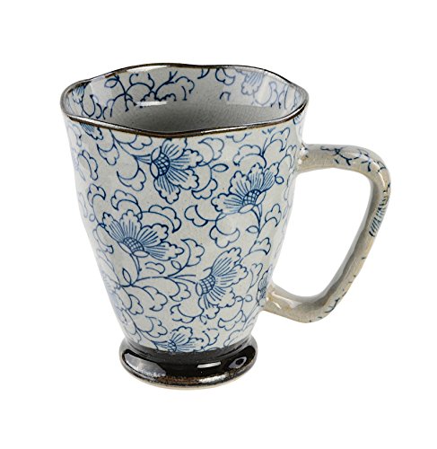 Tokio Design Studio Tasse mt-3005/C, Porzellan, Blau/Grau, 9 x 11 cm von TOKYO design studio