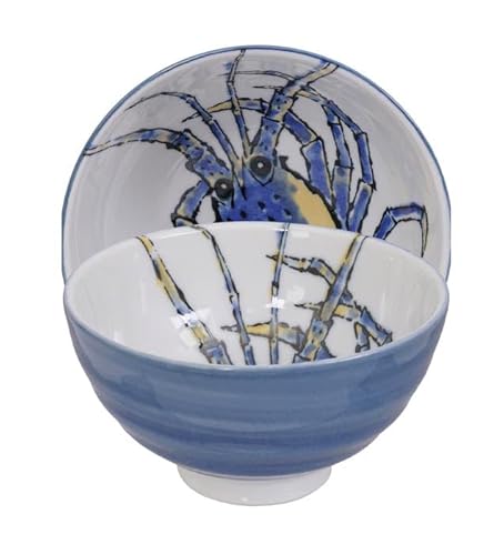 Tokyo Design Studio – Meeresfrüchte – Nudelbowl – Lobster – Blau – 11.2 x 7.2cm – 300ml von TOKYO design studio