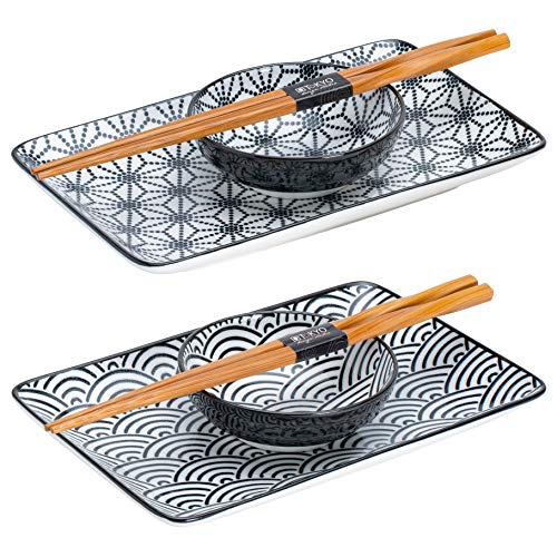 Sushi-Set Nippon Black (Kategorie: Teller) von TOKYO design studio