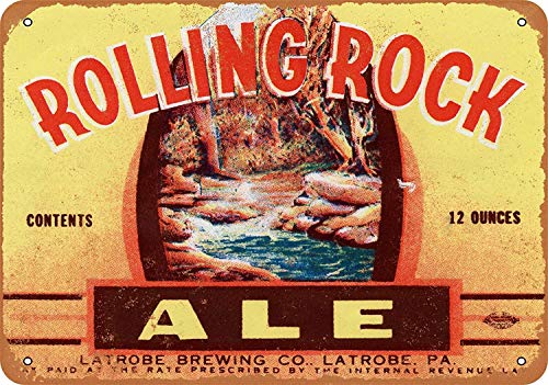 Blechschild 1934 Rolling Rock Ale - Vintage Blechschild 8 x 12 Zoll von TOLANK