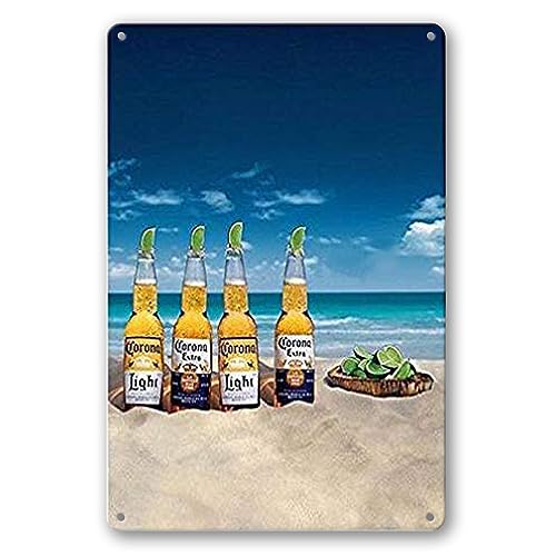 Blechschild Metall Plakatplatte 20,3 x 30,5 cm Corona Beer Sandbar Dekor Schild Blechschild Metall Plakatplatte 20,3 x 30,5 cm Corona Beer Sandbar Dekor Schild von TOLANK