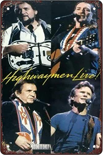 Highwaymen Live Band Poster Retro lustige Blechschilder, Wanddekoration, Größe: 20,3 x 30,5 cm Highwaymen Live Band Poster Retro lustige Blechschilder, Wanddekoration, Größe: 20,3 x 30,5 cm von TOLANK