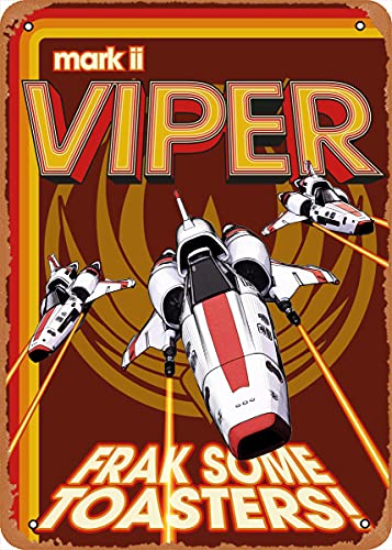 Metallplakat im Vintage-Stil – Battlestar Galactica Viper Mark II, Blechschild, 30,5 x 20,3 cm, geeignet als Wanddekoration für Bar, Café, Garage, Männerhöhle Metallplakat im Vintage-Stil – Battlestar Galactica Viper Mark II, Blechschild, 30,5 x 20,3 cm, geeignet als Wanddekoration für Bar, Café, Garage, Männerhöhle von TOLANK