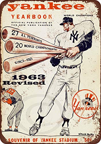 Metallschild Retro New York Yankees in 1963 Schild Wanddekoration Zuhause Restaurant Bar Höhle Outdoor Vintage Metall Blechschild Dekoration Poster - 20,3 x 30,5 cm Metall-Blechschild Metallschild Retro New York Yankees in 1963 Schild Wanddekoration Zuhause Restaurant Bar Höhle Outdoor Vintage Metall Blechschild Dekoration Poster - 20,3 x 30,5 cm Metall-Blechschild von TOLANK