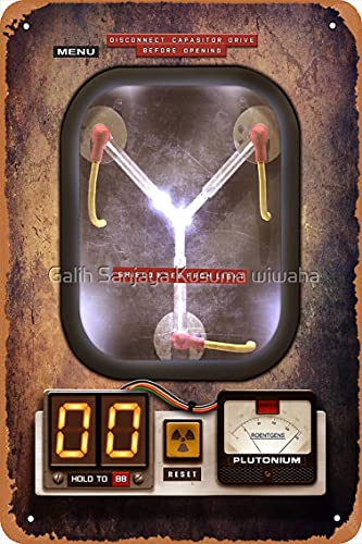 Metallschild – Steampunk Rustikaler Flux Kondensator Blechposter 30,5 x 20,3 cm von TOLANK