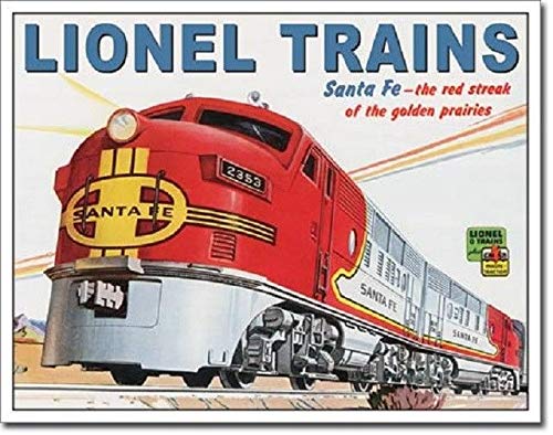 TOLANK Metall-Blechschild mit Löwenzug Santa Fe Eisenbahn, Retro, Wandkunst, Dekor, 20,3 x 30,5 cm TOLANK Metall-Blechschild mit Löwenzug Santa Fe Eisenbahn, Retro, Wandkunst, Dekor, 20,3 x 30,5 cm von TOLANK
