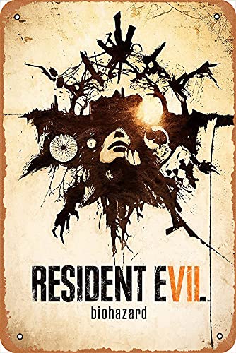 Wanddekor-Schild – Resident Evil 7 Biohazard Poster – 20,3 x 30,5 cm Vintage-Metallschild, Bar, Männerhöhle, Kunstdekoration Wanddekor-Schild – Resident Evil 7 Biohazard Poster – 20,3 x 30,5 cm Vintage-Metallschild, Bar, Männerhöhle, Kunstdekoration von TOLANK