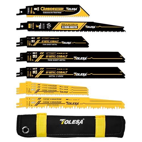 TOLESA 13 tlg Abbruch Säbelsägeblatt Set für Holz und Metall von TOLESA