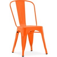 Esszimmerstuhl - Industriedesign - Stahl - Neuauflage - Stylix Orange von TOLIX STYLE