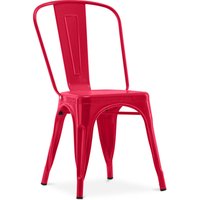 Esszimmerstuhl - Industriedesign - Stahl - Neuauflage - Stylix Rot von TOLIX STYLE