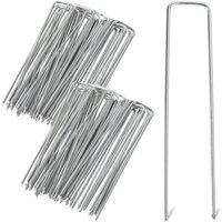 Tolletour - 100er Set Heringe Erdanker Bodenanker. Rostbeständig. 15x2.5cm. Ø2.8mm. Feuerverzinkt Zelthering Zeltnagel Erdnagel von TOLLETOUR