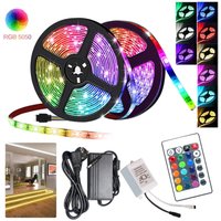 Tolletour - 10M led Streifen set . rgb led Stripe 5050 smd. led Strip 30 LEDs. led not wasserdicht(IP20). mit 24 Tasten Fernbedienung von TOLLETOUR