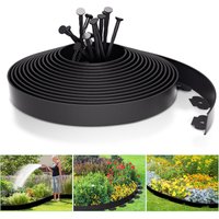 10m Flexible Rasenkante aus Kunststoff zur Verankerung Beetumrandung Beeteinfassungen Schwarz mit 30 Erdanker - Tolletour 10m Flexible Rasenkante aus Kunststoff zur Verankerung Beetumrandung Beeteinfassungen Schwarz mit 30 Erdanker - Tolletour von TOLLETOUR