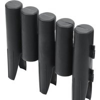 10stücke 2.8 m Rasenkante Beeteinfassung Zierzaun Rasenbegrenzung aus pp . anthrazit - Tolletour von TOLLETOUR