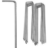 Tolletour - 150 Stücke Erdanker Heringe Verzinkt 15 x 2.5cm Bodenanker Erdnagel Heringe Erdnägel 150er von TOLLETOUR