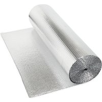 Tolletour - 1x10m Isolierfolie Fenster Wärmefolie Wärmedämmung Silber Doppelte Alu-Luftpolsterfolie von TOLLETOUR