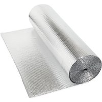Tolletour - 1x10m Isolierfolie Silber Fenster Wärmefolie Wärmedämmung Doppelte Alu-Luftpolsterfolie von TOLLETOUR