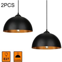 2x led Pendelleuchte Industrie Hängelampe Decken-Lampe Retro Beleuchtung - schwarz von TOLLETOUR