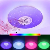 36W led Deckenleuchte mit Sternenhimmel-Effekt. Fernbedienung. Lautsprecher und Bluetooth-Musik - rgb - Tolletour von TOLLETOUR