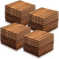 44er Set Holzfliesen Akazie 4m² Terrassenfliesen Klickfliesen Mosaik Klassik 30x30cm - Tolletour von TOLLETOUR