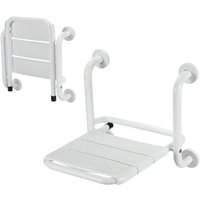 Tolletour - Duschklappsitz Faltender Duschsitz Duschstuhl Edelstahl 304 abs 35x32.5cm Duschsitz Klappbar von TOLLETOUR