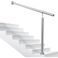 Tolletour - Edelstahl Eingangsgeländer 150 x 90 cm Handlauf Geländer für Treppen Wandhandlauf Treppengeländer für Drinnen und Draußen von TOLLETOUR