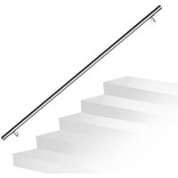 Edelstahl Handlauf Treppengeländer Geländer und Handläufe Wandhandlauf Wand Treppe Wandhalterung Innen & Außen 180 cm - Tolletour von TOLLETOUR