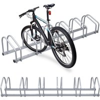 Fahrradständer für 2-6 Fahrräder 35-60mm Reifenbreite Mehrfachständer Aufstellständer Fahrrad Ständer. Variante:2 Fahrräder - Silber - Tolletour von TOLLETOUR