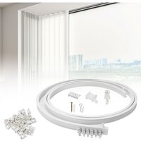Tolletour - Flexible Vorhangschienen.3m Gebogene Vorhangschiene.Deckenhalterung mit Schienenvorhangsystem.Decken Fenster Schiene für Decken oder von TOLLETOUR