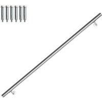 Handlaufset Wandhalter Edelstahl Handlauf Halter Treppe Haltegriff Treppengeländer 180 cm - Tolletour von TOLLETOUR