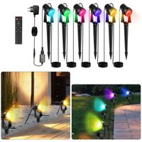 Led Gartenstrahler mit Erdspieß 6er Set. Gartenleuchte Gartenbeleuchtung mit Stecker Wasserdicht IP65 rgb - Tolletour Led Gartenstrahler mit Erdspieß 6er Set. Gartenleuchte Gartenbeleuchtung mit Stecker Wasserdicht IP65 rgb - Tolletour von TOLLETOUR
