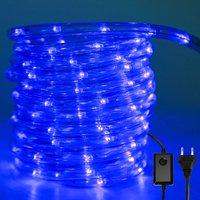 Led Lichterschlauch Lichtschlauch Lichterkette fuer Aussen und Innen mit 1200 LEDs Weihnachtsbeleuchtung Weihnachten Deko Blau 100M - Blau - Tolletour von TOLLETOUR