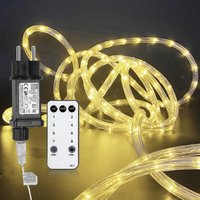 Led Lichterschlauch led Lichterkette 8 Modi IP65 Wasserdicht Lichtschlauch Außen Garten Party Weihnachten Deko Warmweiß 10M - Warmweiß - Tolletour von TOLLETOUR