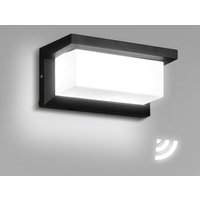 Led Wandleuchte 18W Moderne Außenwandleuchte Aluminium Wandlampe eckige Außenlampe für Terrasse/Hof/Haustür Kaltweiß - Hengda von TOLLETOUR