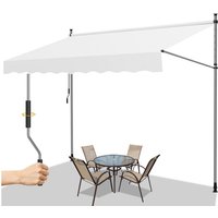 Markise Klemmmarkise Einziehbar Sonnenmarkise Sonnenschutz Balkon ohne Bohren 400x120cm - Tolletour von TOLLETOUR