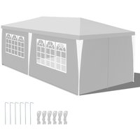Pavillon Camping Festzelt Wasserdicht Partyzelt Stabiles hochwertiges 3x6m Weiß von TOLLETOUR