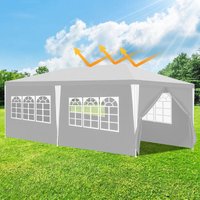 Tolletour - Pavillon Gartenzelt – Praktisches Strandzelt. einfache Montage mit Easy-Klett. ideal für Partys Weiß 3x6m Tolletour - Pavillon Gartenzelt – Praktisches Strandzelt. einfache Montage mit Easy-Klett. ideal für Partys Weiß 3x6m von TOLLETOUR