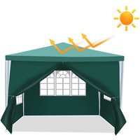 Tolletour - Pavillon Gartenzelt – Robustes. hochwertiges Partyzelt mit Pergola Grün 3x3m von TOLLETOUR